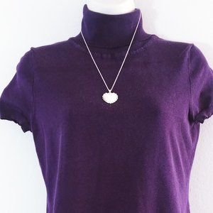 GRACE BLOUSE TOP SHORT SLEEVE PURPLE